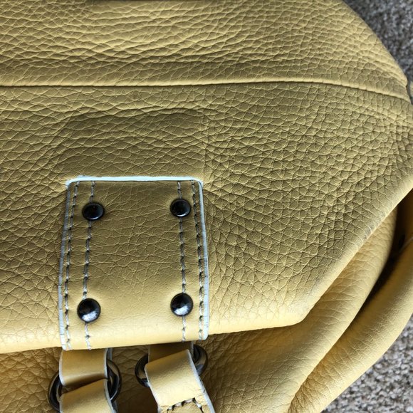 Cole Haan Village Satchel, Yellow Pebble Leather - Picture 11 of 16
